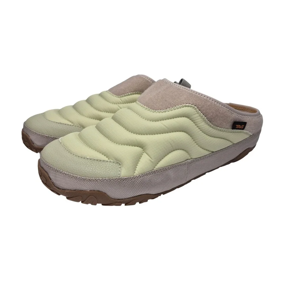 Teva ReEmber Terrain Slip On Quilted Light Sage Green Mules Shoes Men's Size 12